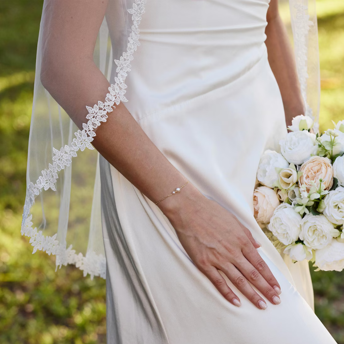 925 Ayar Gümüş İkili Yuvarlak İnci Detaylı Bileklik